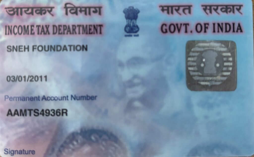 NGO PAN CARD |snehfoundationindia